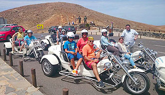 Dank 3-sitziger Trikes ist eine Trike-Tour auf Fuerteventua ein idealer Ausflug für Familien