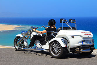 Trike Tour auf Fuerteventura. Herrliche Serpentinen in den Bergen von Betancuria.